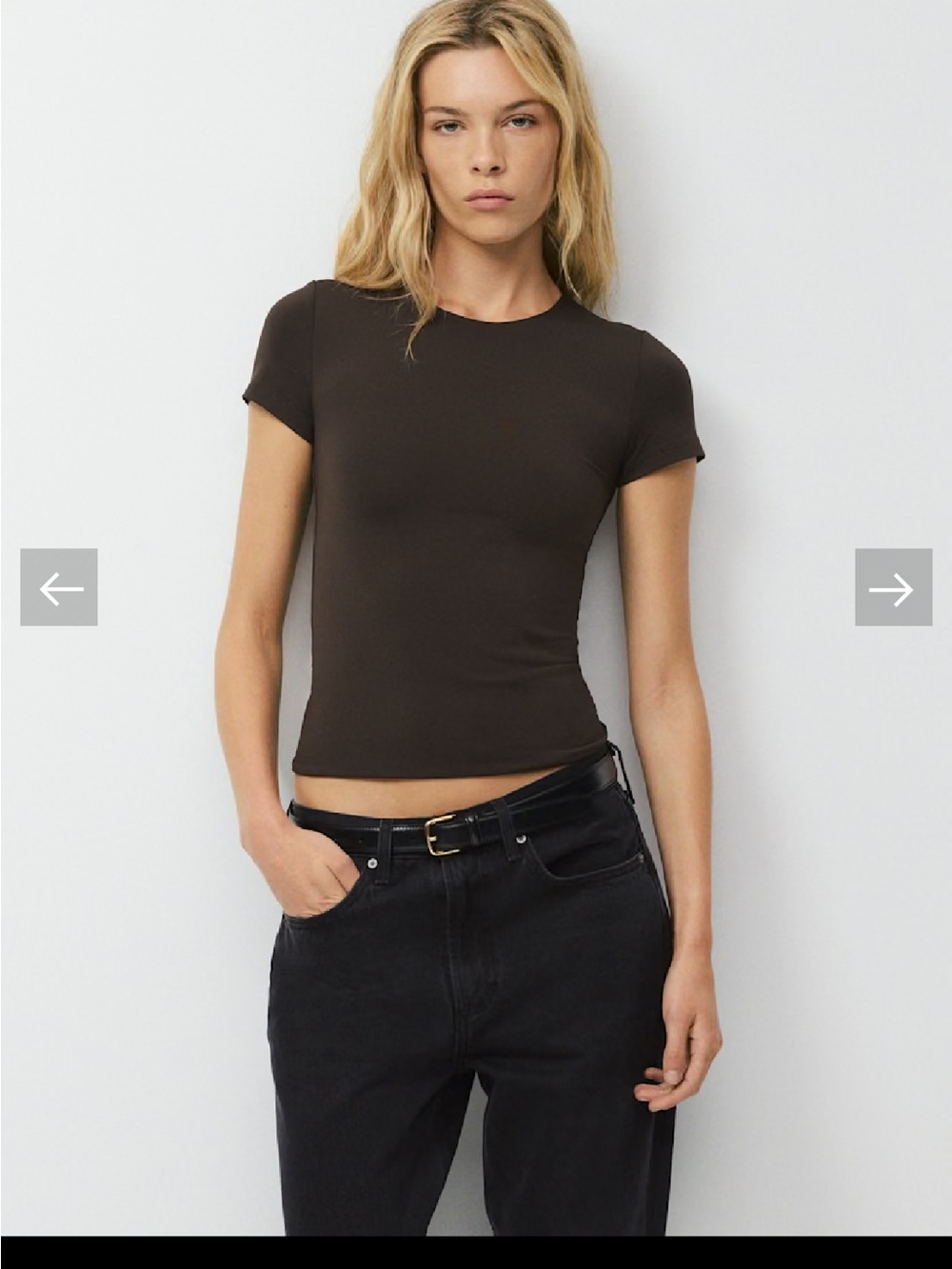 Aritzia contour black short sleeve tee